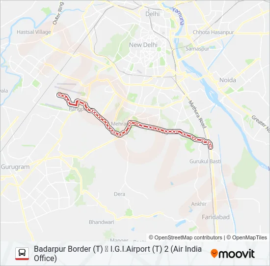 717B Bus Line Map