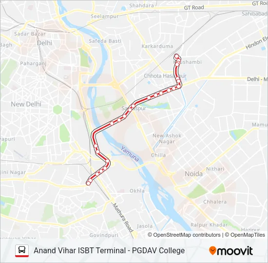 543STL Bus Line Map