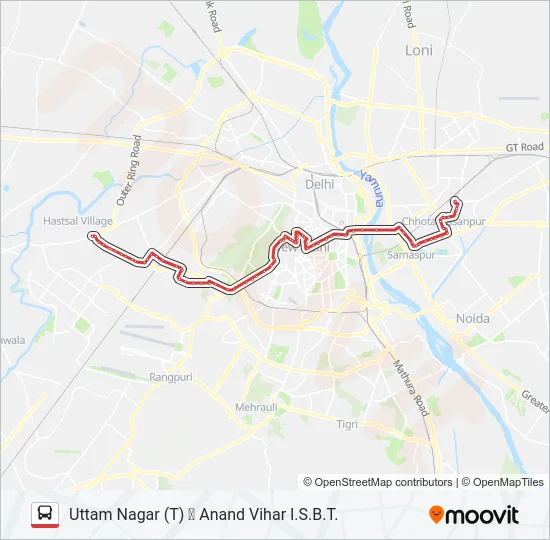 740EXT Bus Line Map