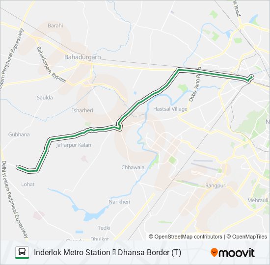 968 bus Line Map