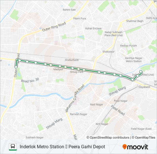 968 bus Line Map