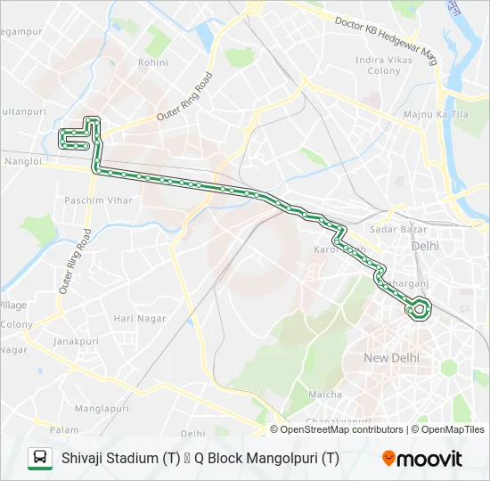 966EXT Bus Line Map
