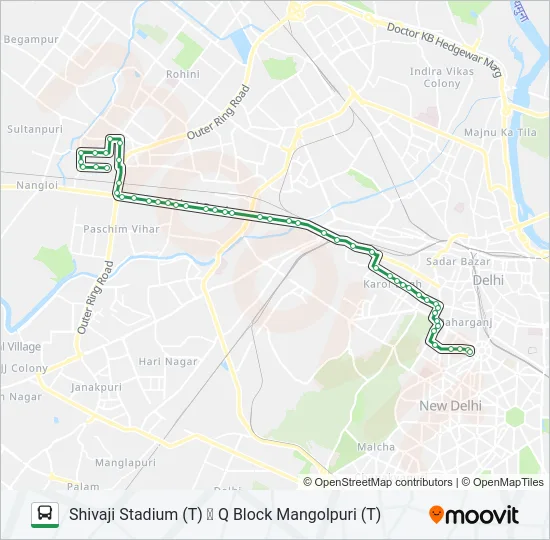 966EXT Bus Line Map