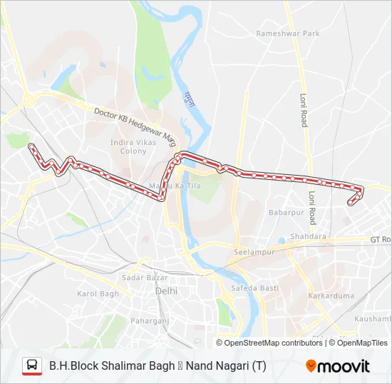 971A Bus Line Map