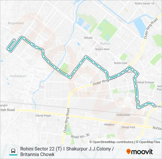 957 Bus Line Map