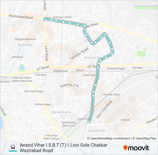 971 bus Line Map