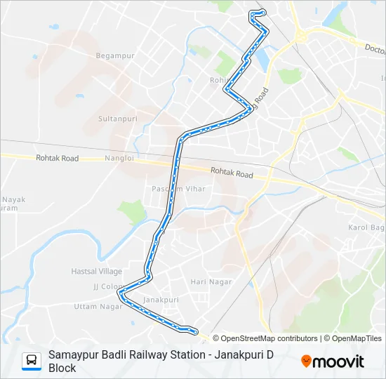 879A Bus Line Map