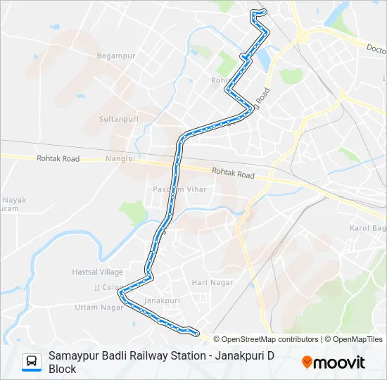 879A Bus Line Map