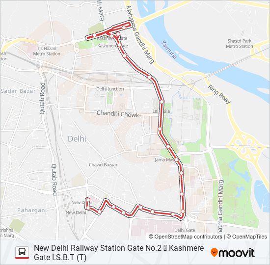 729B Bus Line Map