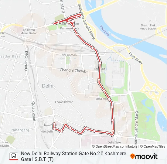 729B Bus Line Map