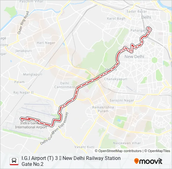 729B Bus Line Map
