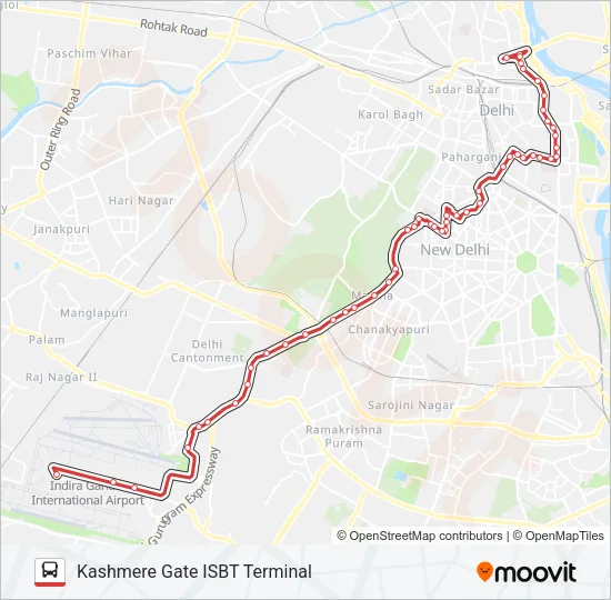 AIRPORT EXP.4 Bus Line Map