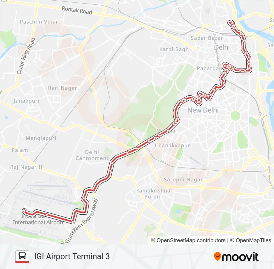 AIRPORT EXP.4 Bus Line Map