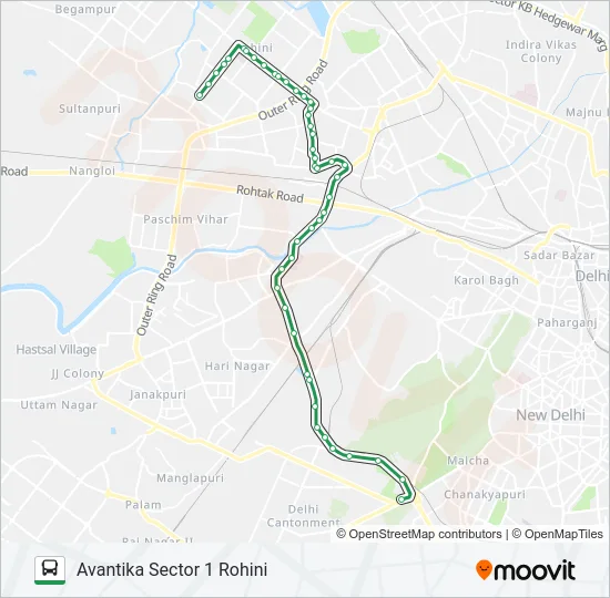 984A Bus Line Map