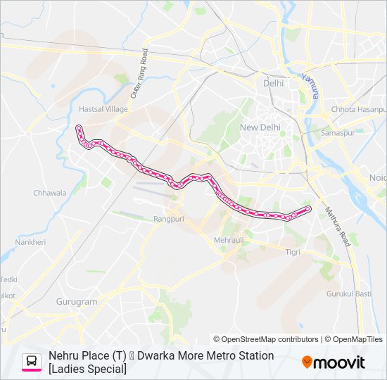 764 (LS) bus Line Map