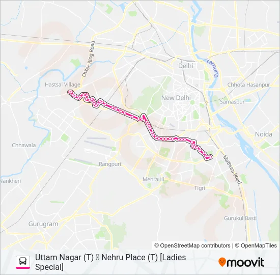 724 (LS) Bus Line Map