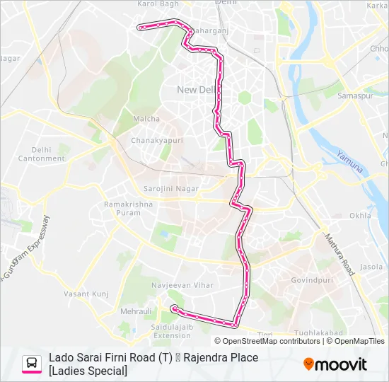 522 (LS) Bus Line Map