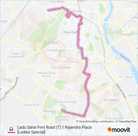 522 (LS) Bus Line Map