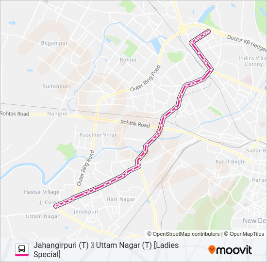 861A (LS) bus Line Map