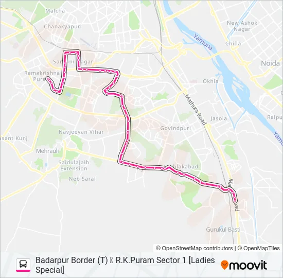544 (LS) Bus Line Map