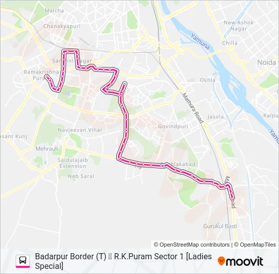 544 (LS) Bus Line Map