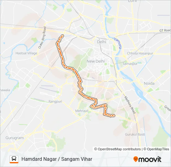 448 Bus Line Map