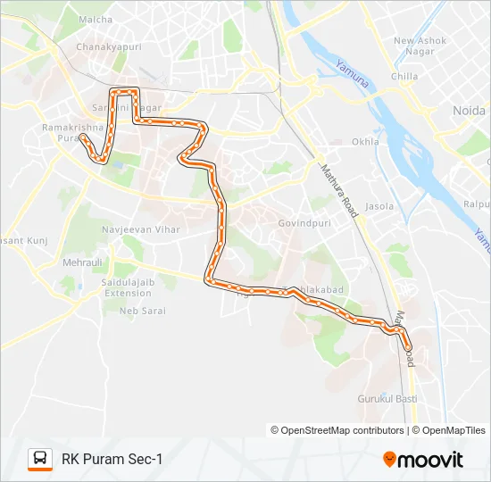 544 Bus Line Map