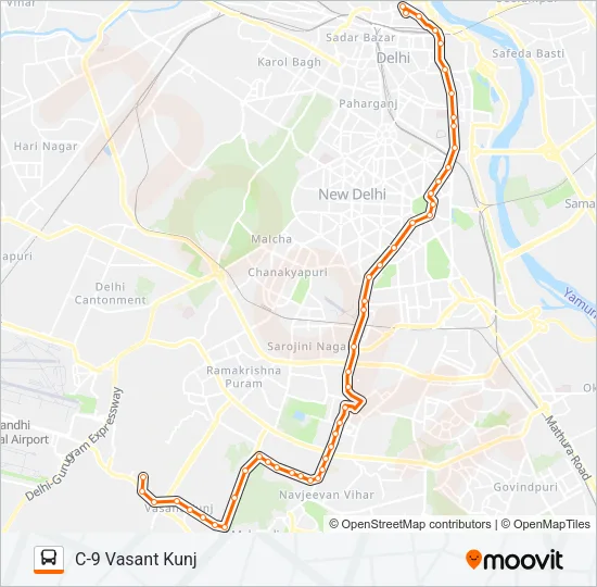605 Bus Line Map