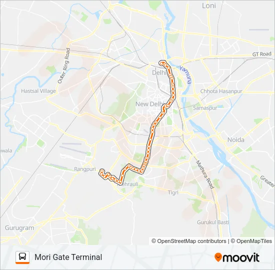 605 Bus Line Map