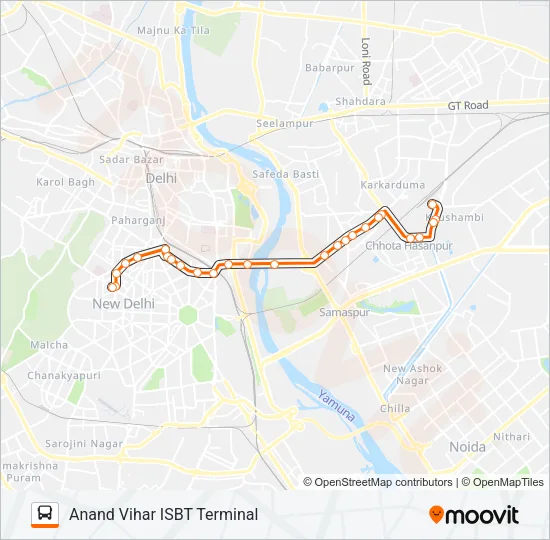 73A Bus Line Map