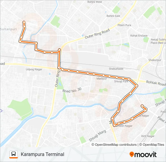 908 Bus Line Map