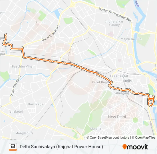 954 Bus Line Map