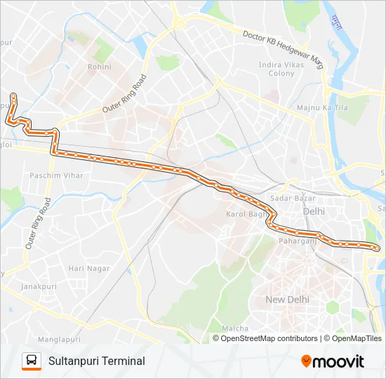 954 Bus Line Map