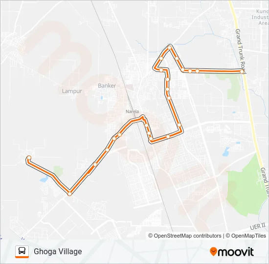 136A Bus Line Map