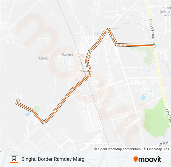136A Bus Line Map