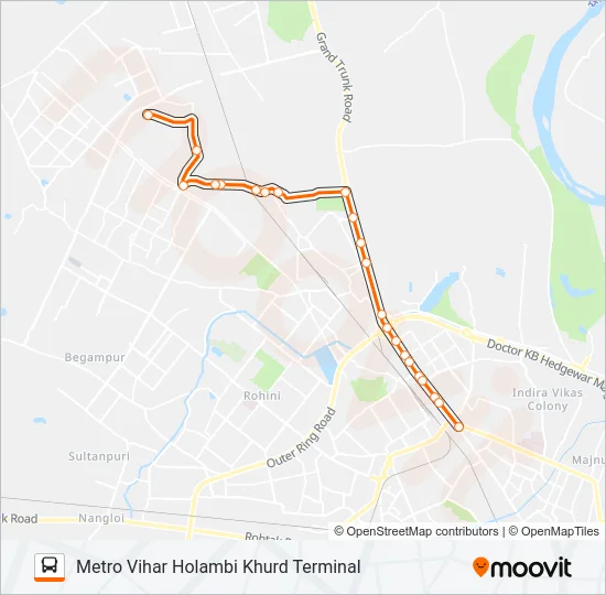 172B Bus Line Map