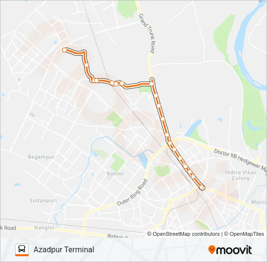 172B Bus Line Map