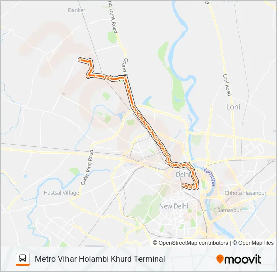 172E Bus Line Map