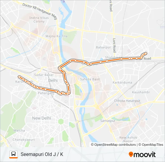 214A Bus Line Map
