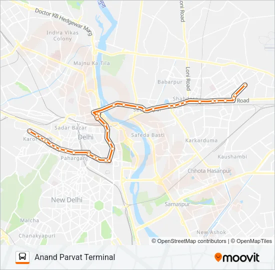 214A Bus Line Map