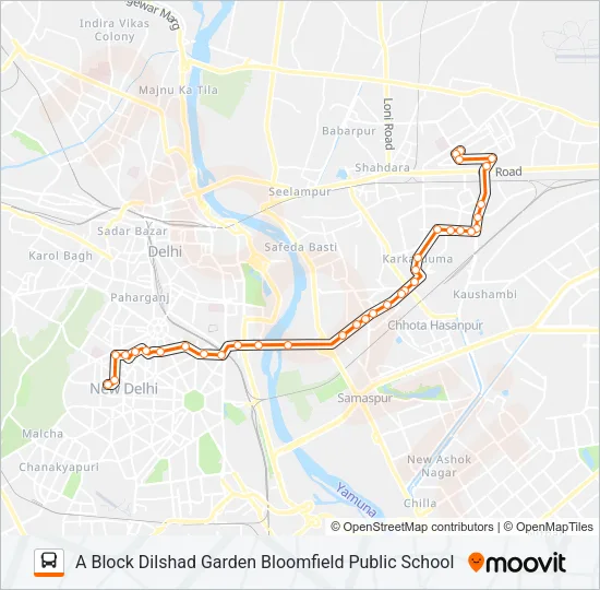 281A Bus Line Map