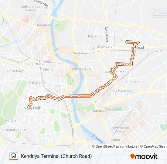 281A Bus Line Map