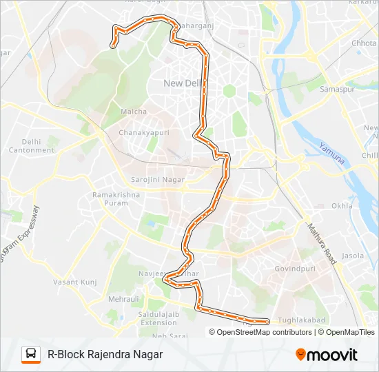 522A Bus Line Map