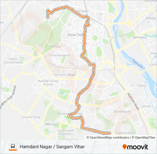 522A Bus Line Map
