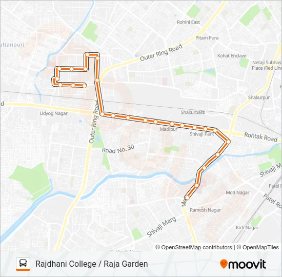 568A Bus Line Map