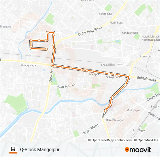 568A Bus Line Map
