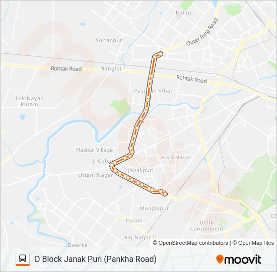 879A Bus Line Map