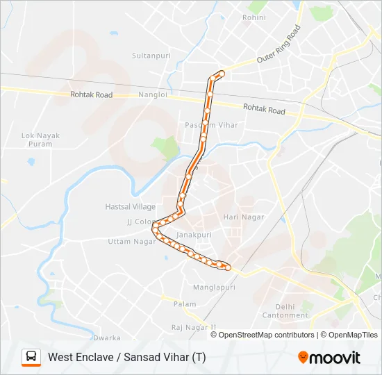 879A Bus Line Map