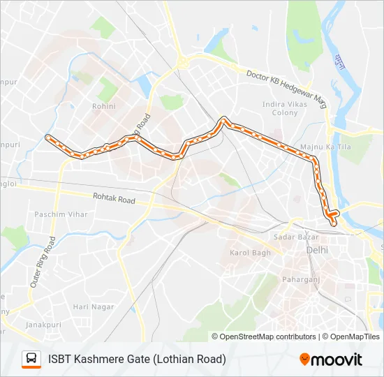 901A Bus Line Map