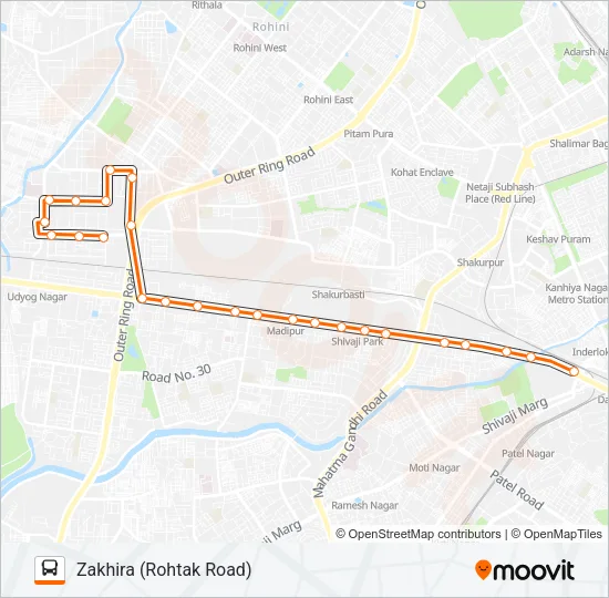 989A Bus Line Map